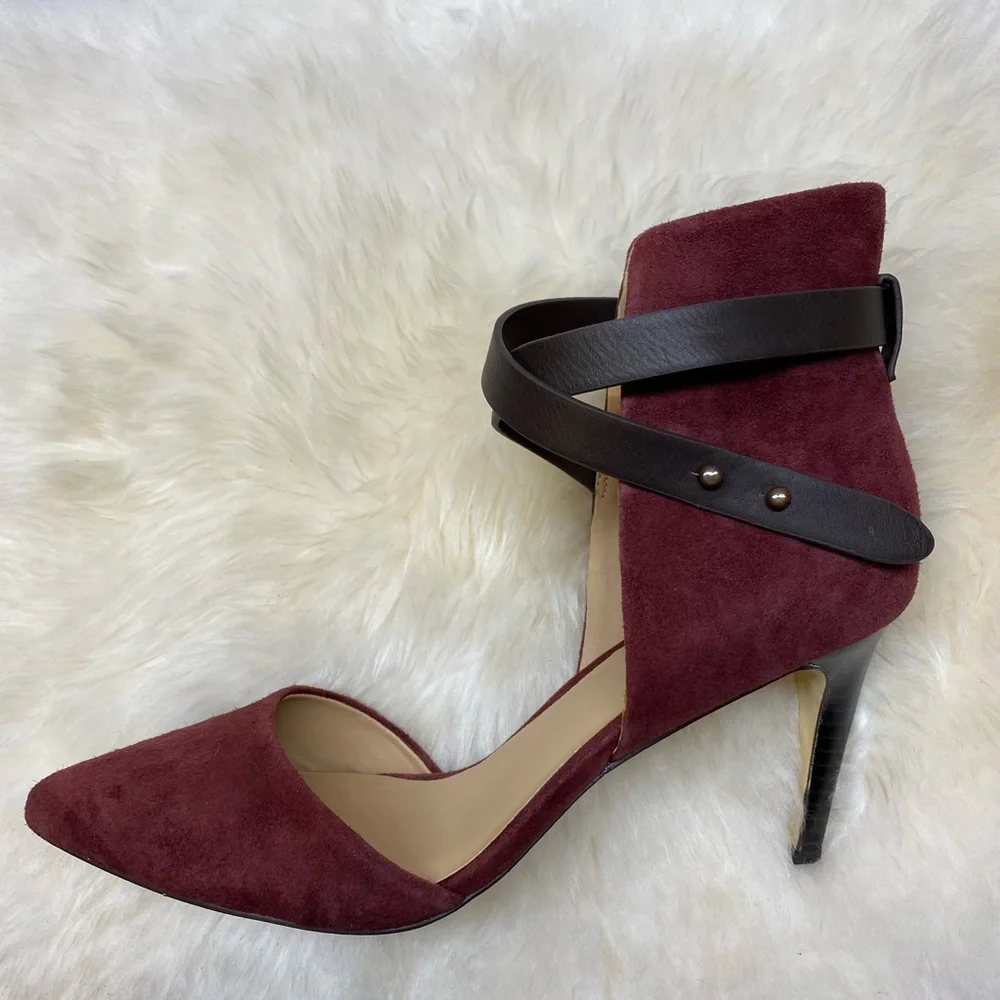 Joe’s Jeans Lauren Heels in Burgundy/Brown